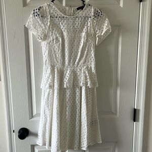 White eyelet Banana Republic dress